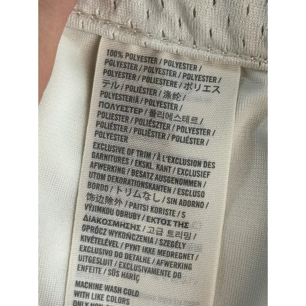 Y2k Abercrombie Fitch Basketball Shorts Mens Large White Mesh Elastic Fitch